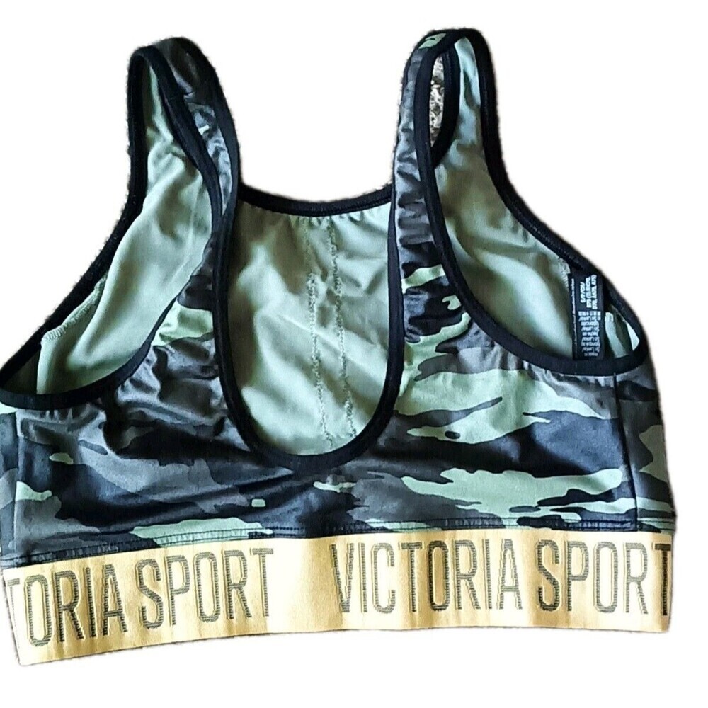 Victoria Sport Victoria's Secret Size Small  Sports Bra Camo Green Black - Picture 2 of 5